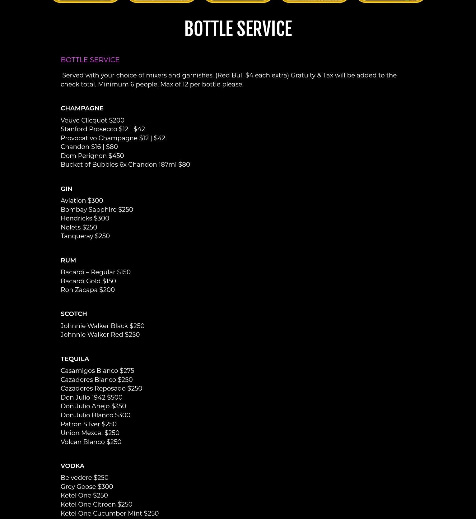 Toucans Tiki Lounge Menu