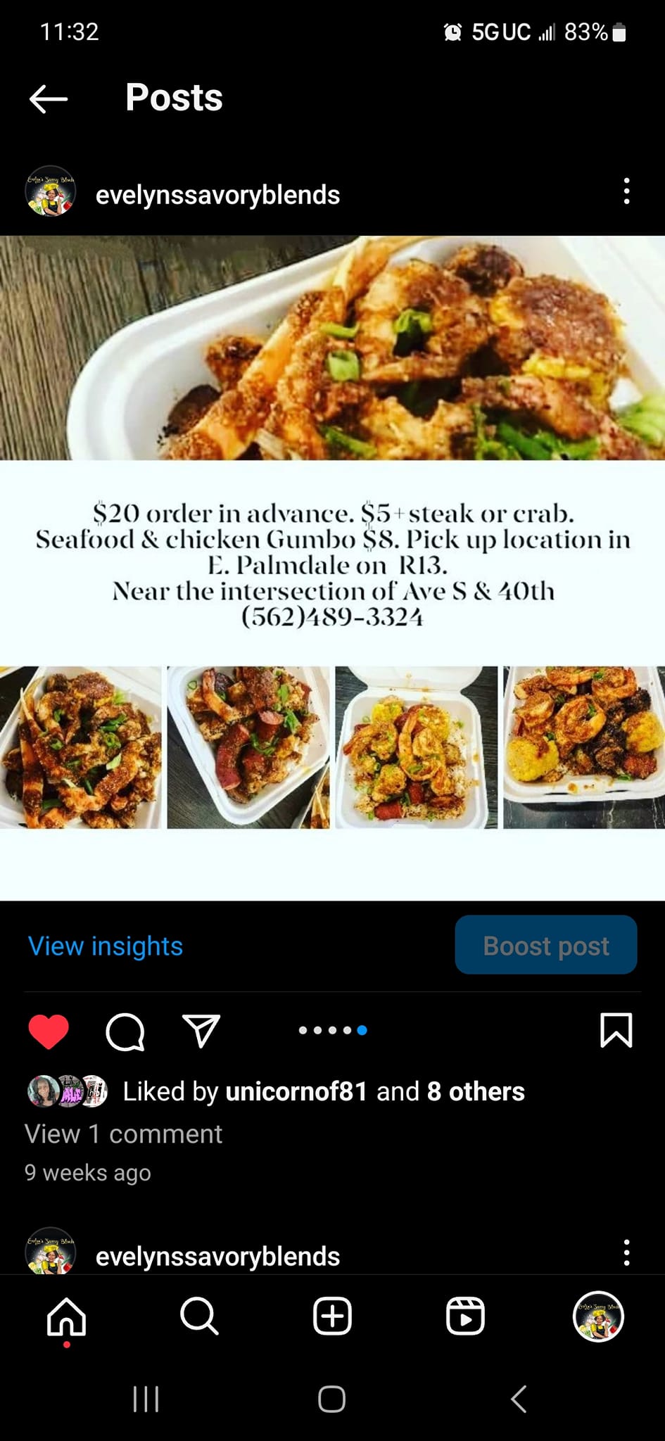 Evelyn's Savory Blends Menu