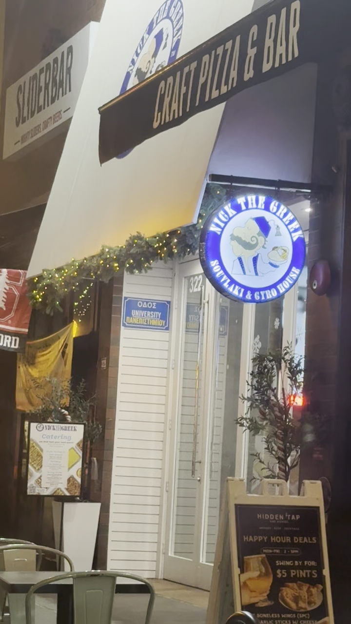 Nick The Greek Menu