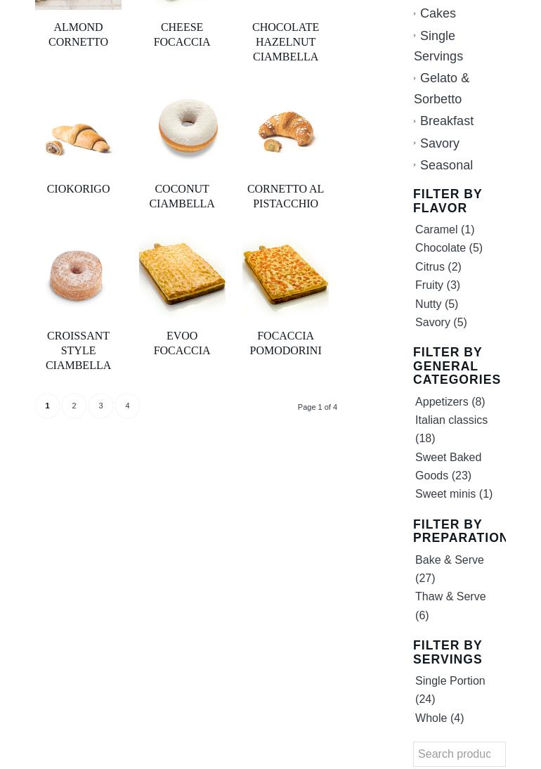 Bindi North America Menu