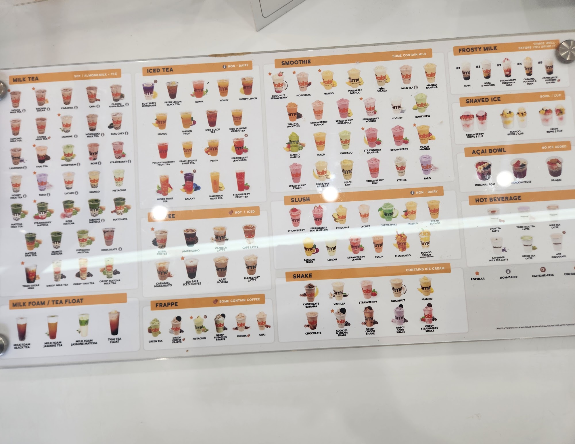 It's Boba Time - Paramount Menu