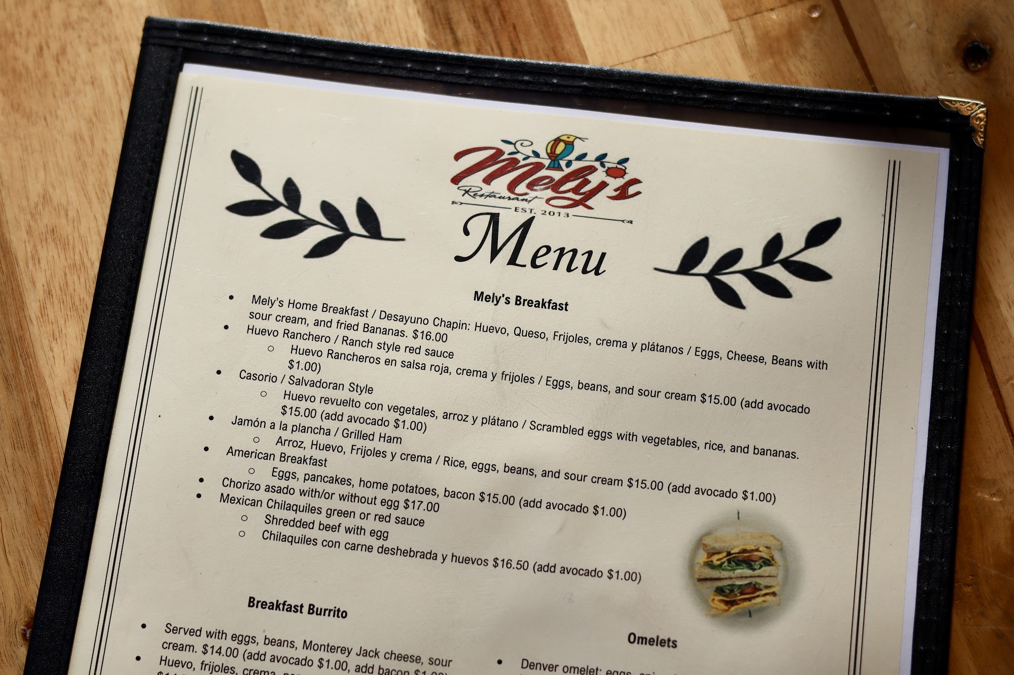 Melys Restaurant #2 Menu