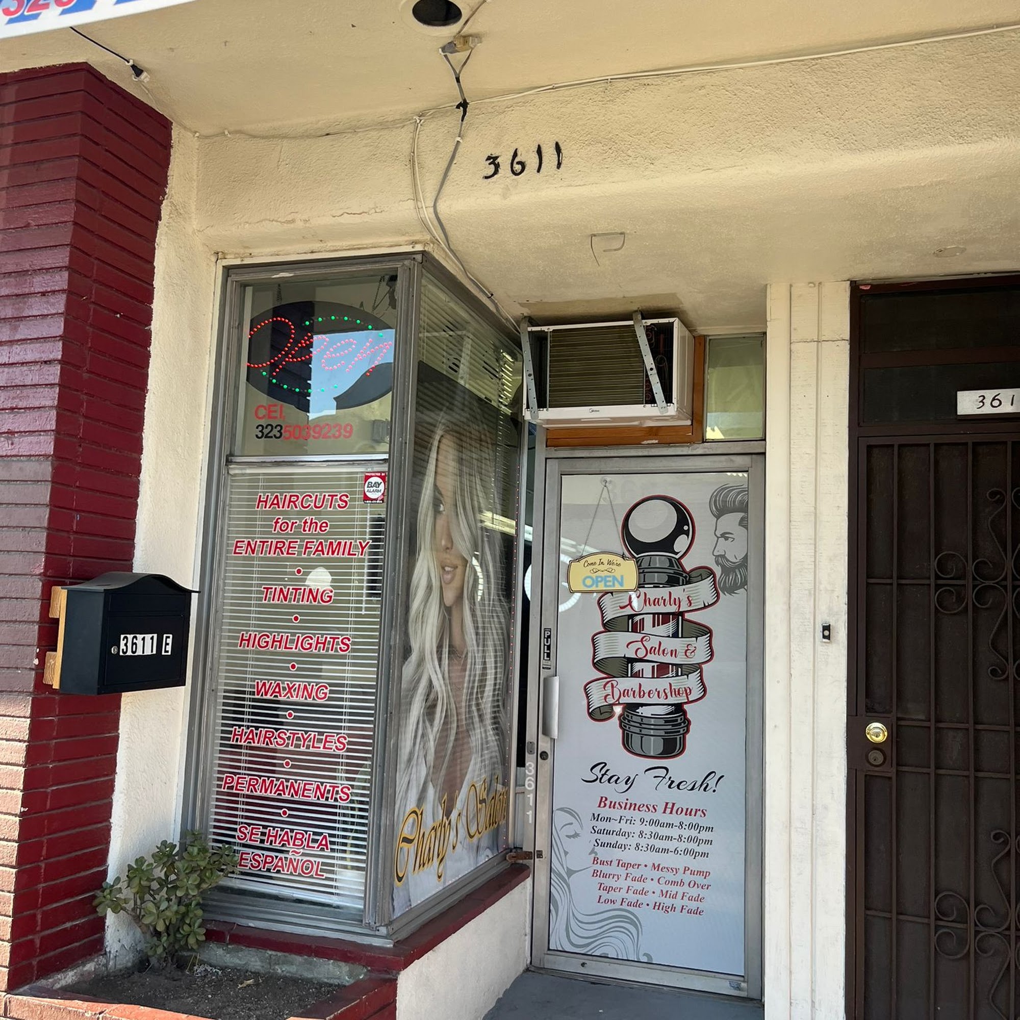 Charly’s Salon and Barber Shop 3611 E Colorado Blvd, Pasadena California 91107