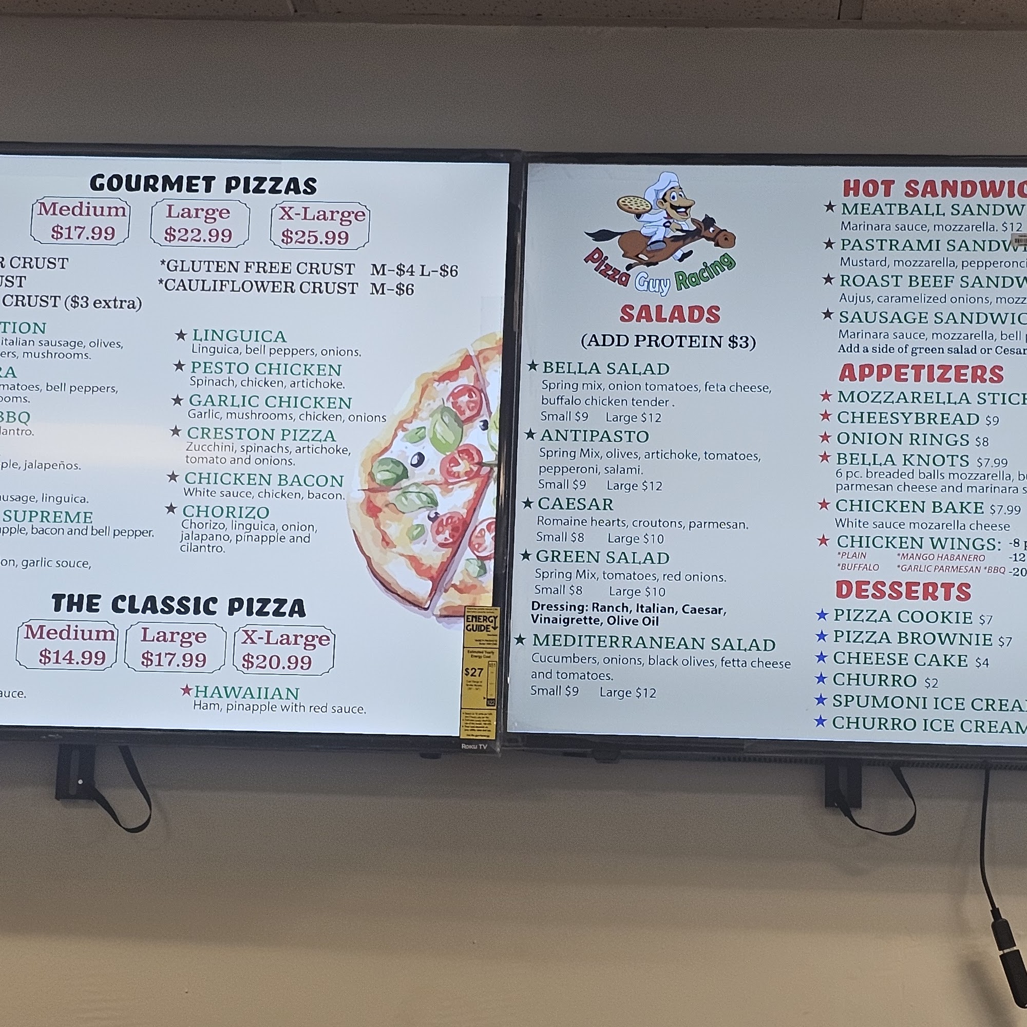 La Pizza E'Bella Menu