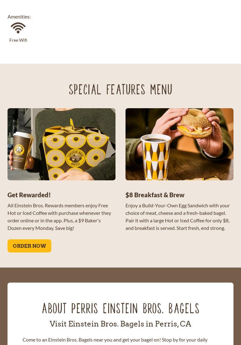 Einstein Bros. Bagels Menu