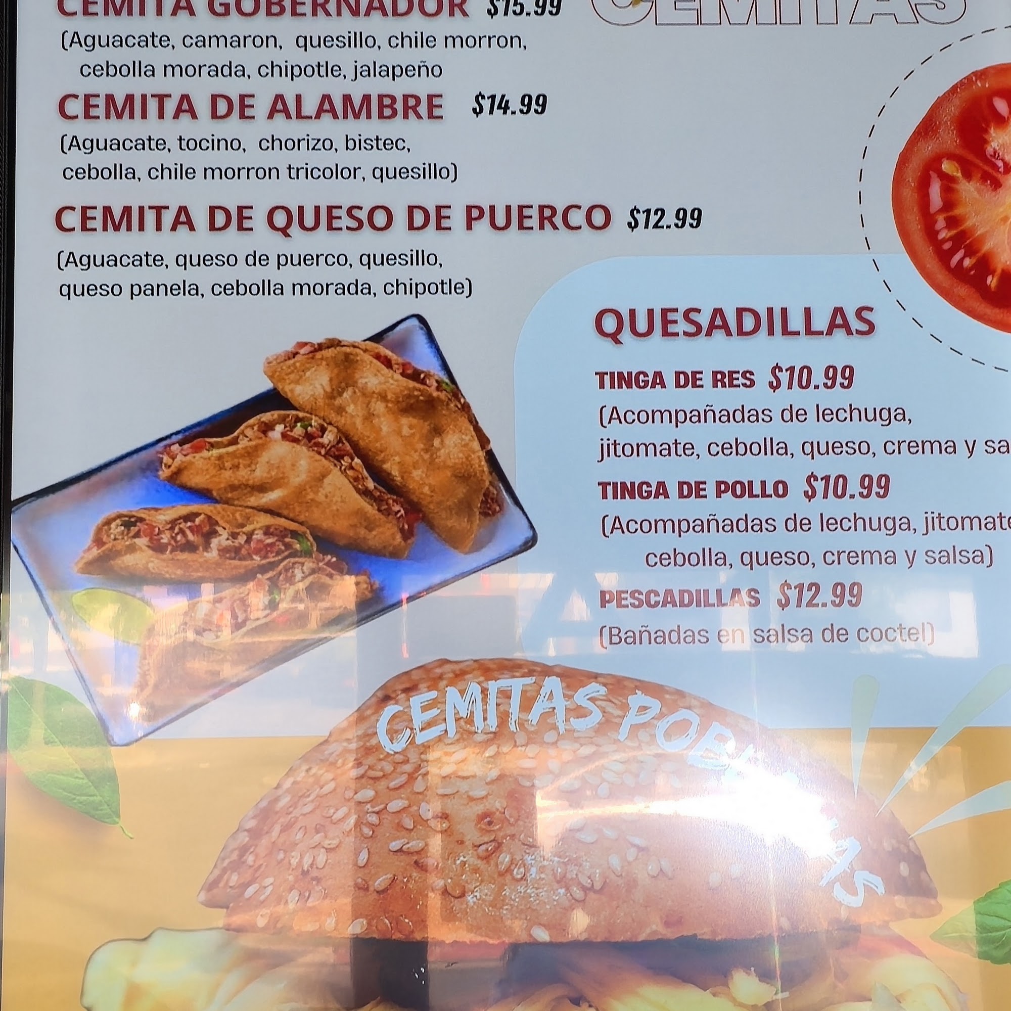 El encanto bakery Menu