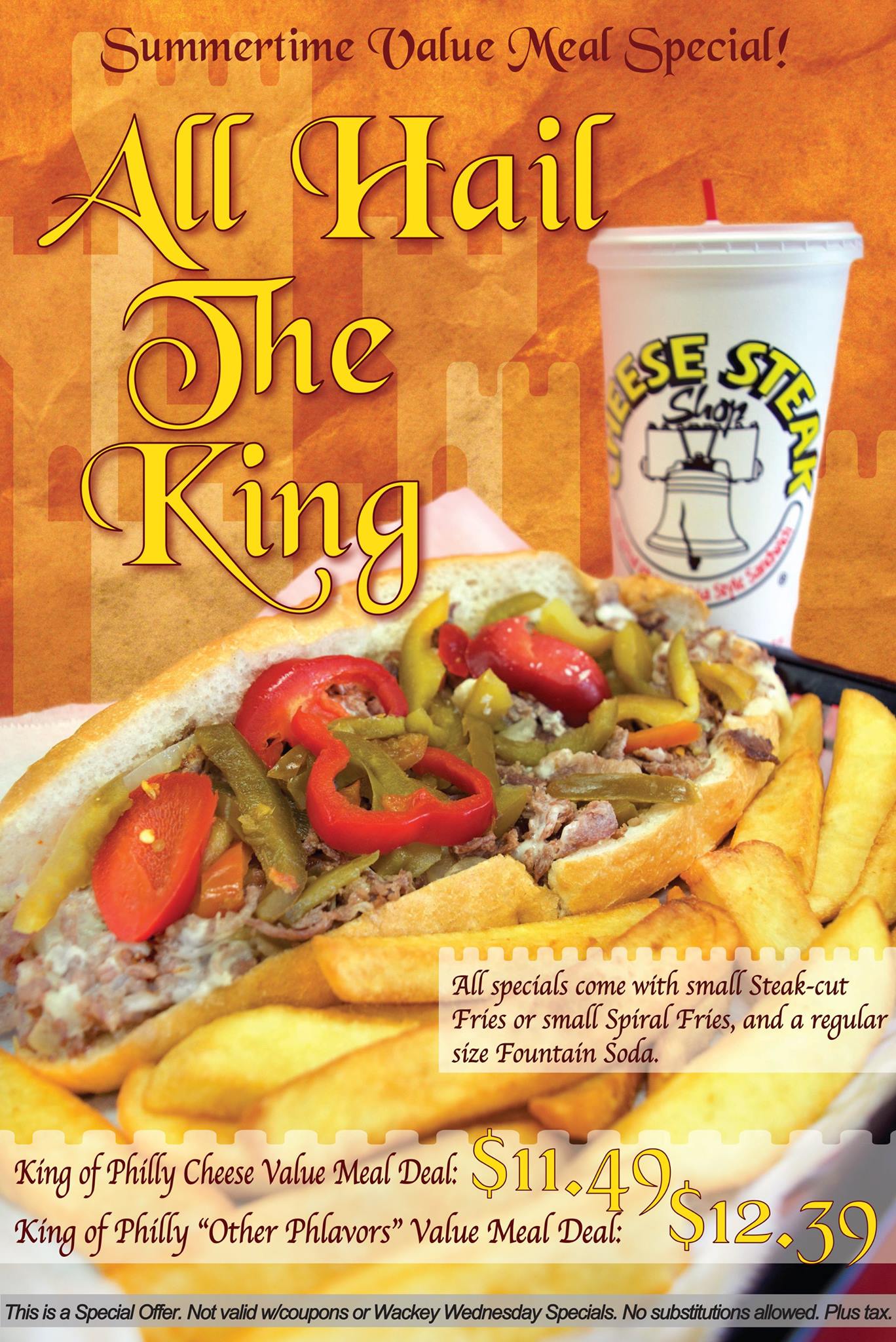 The Cheese Steak Shop Menu