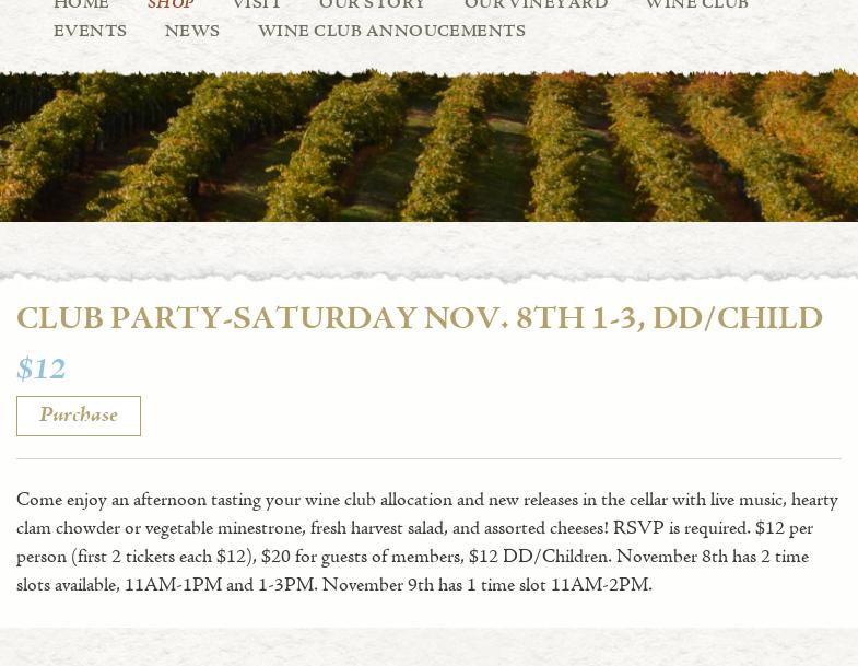 Lava Cap Winery Menu