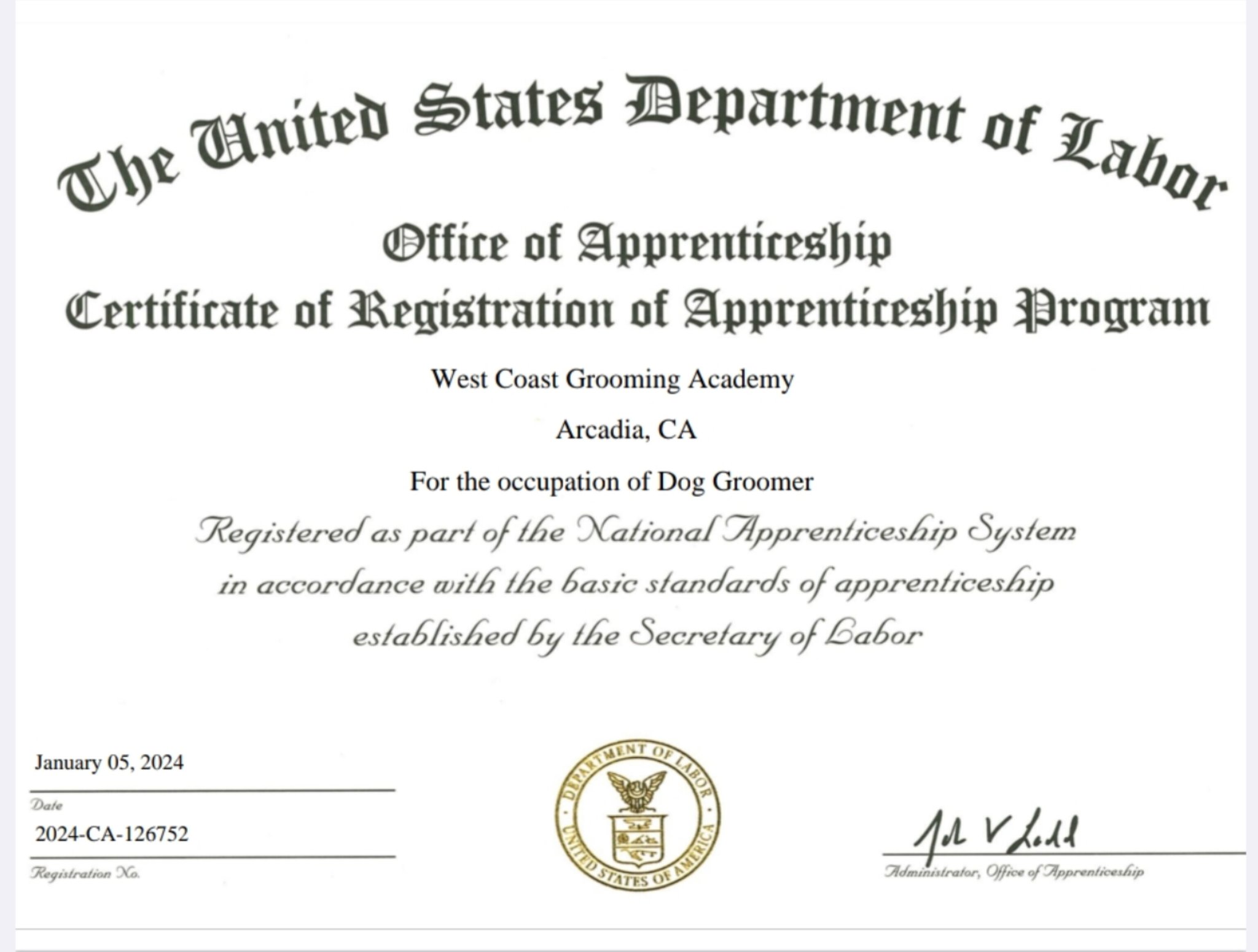 West Coast Grooming Academy Playa Vista