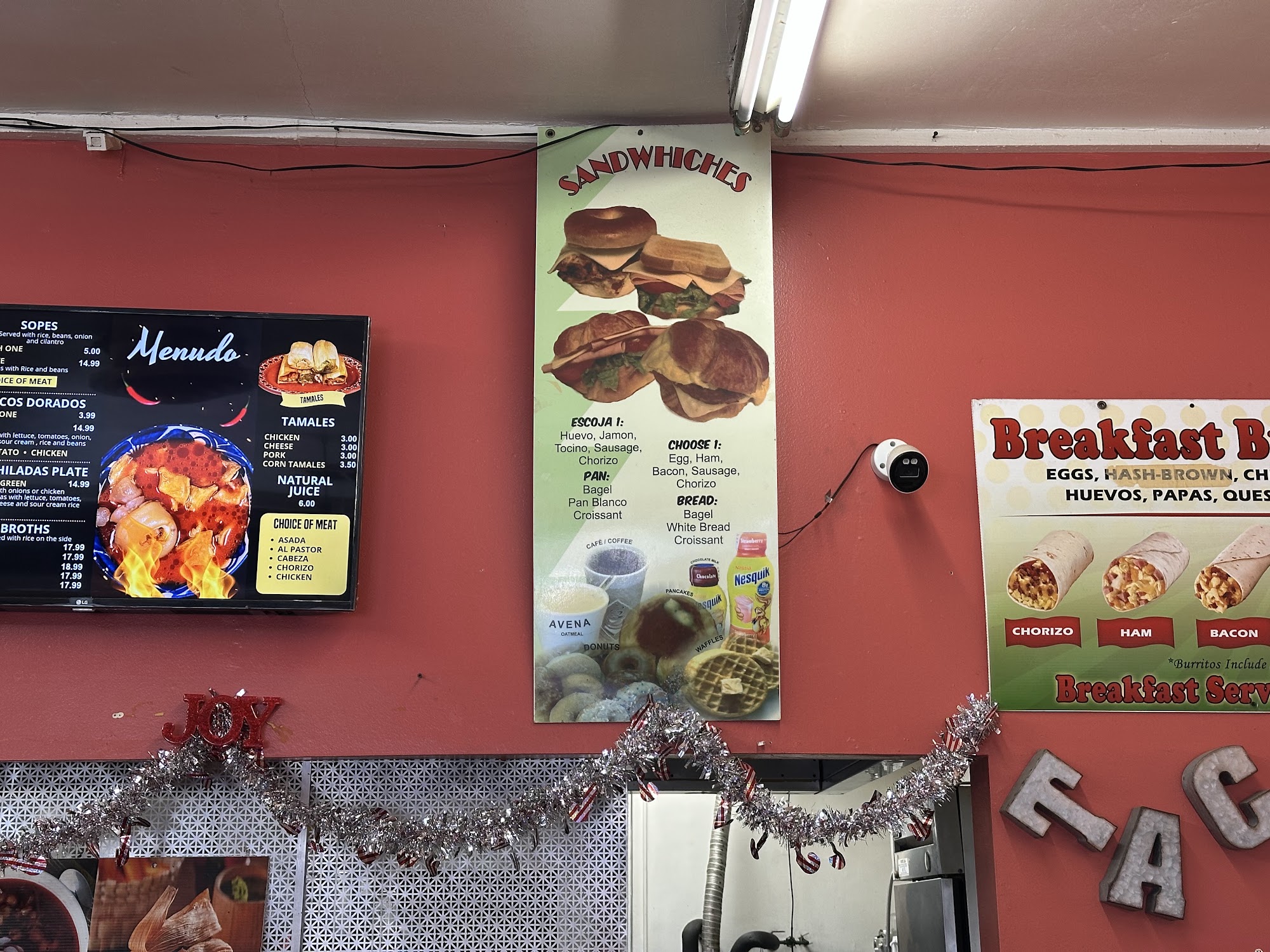 Panadería y Cocina Menu