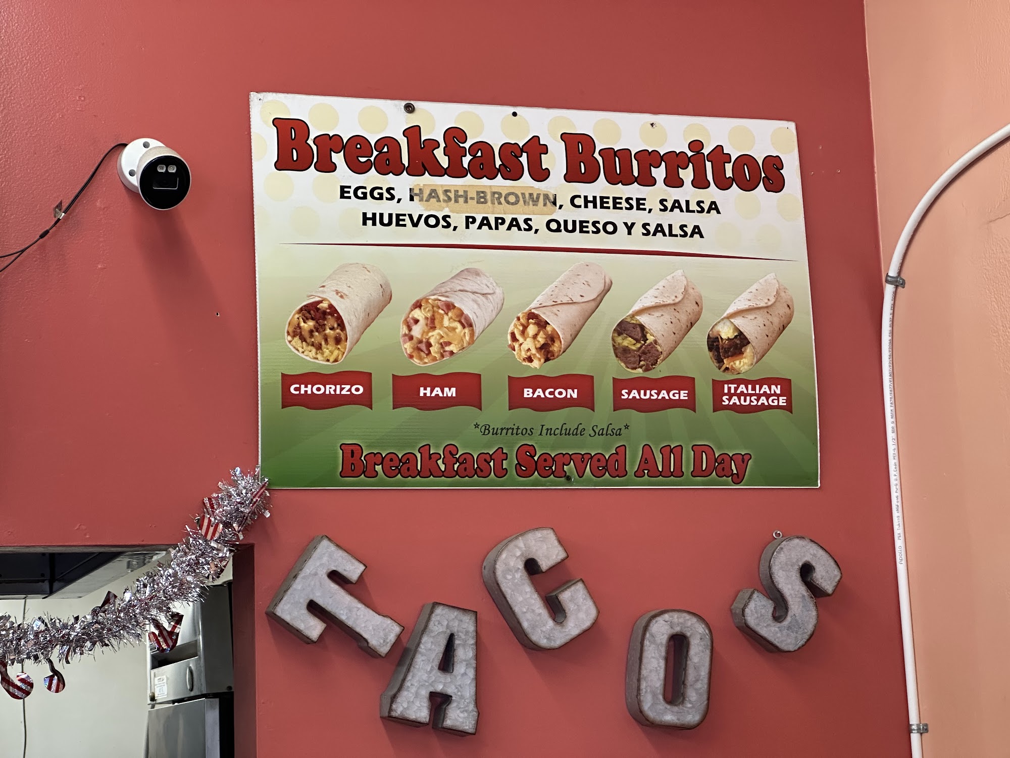 Panadería y Cocina Menu