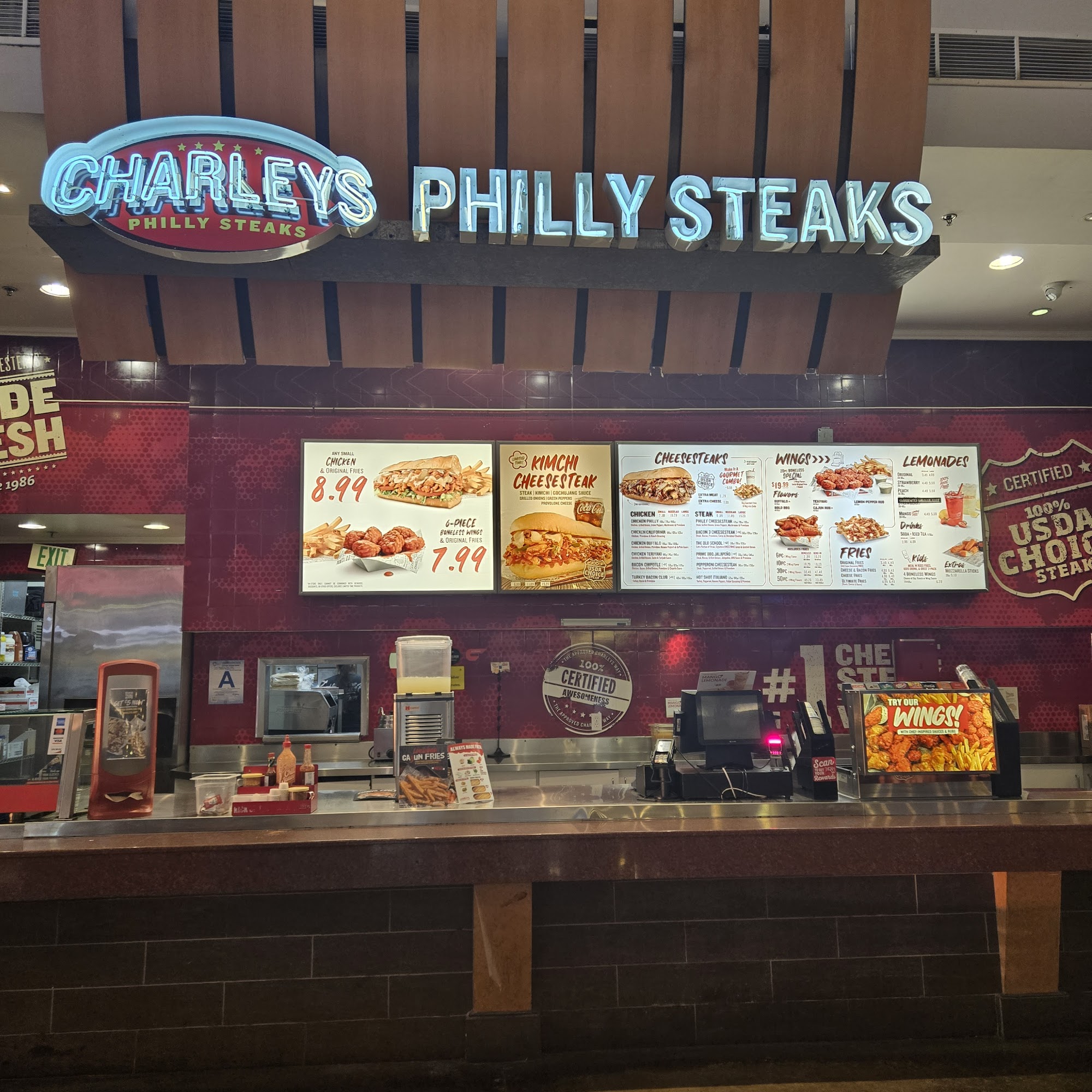 Charleys Cheesesteaks Menu