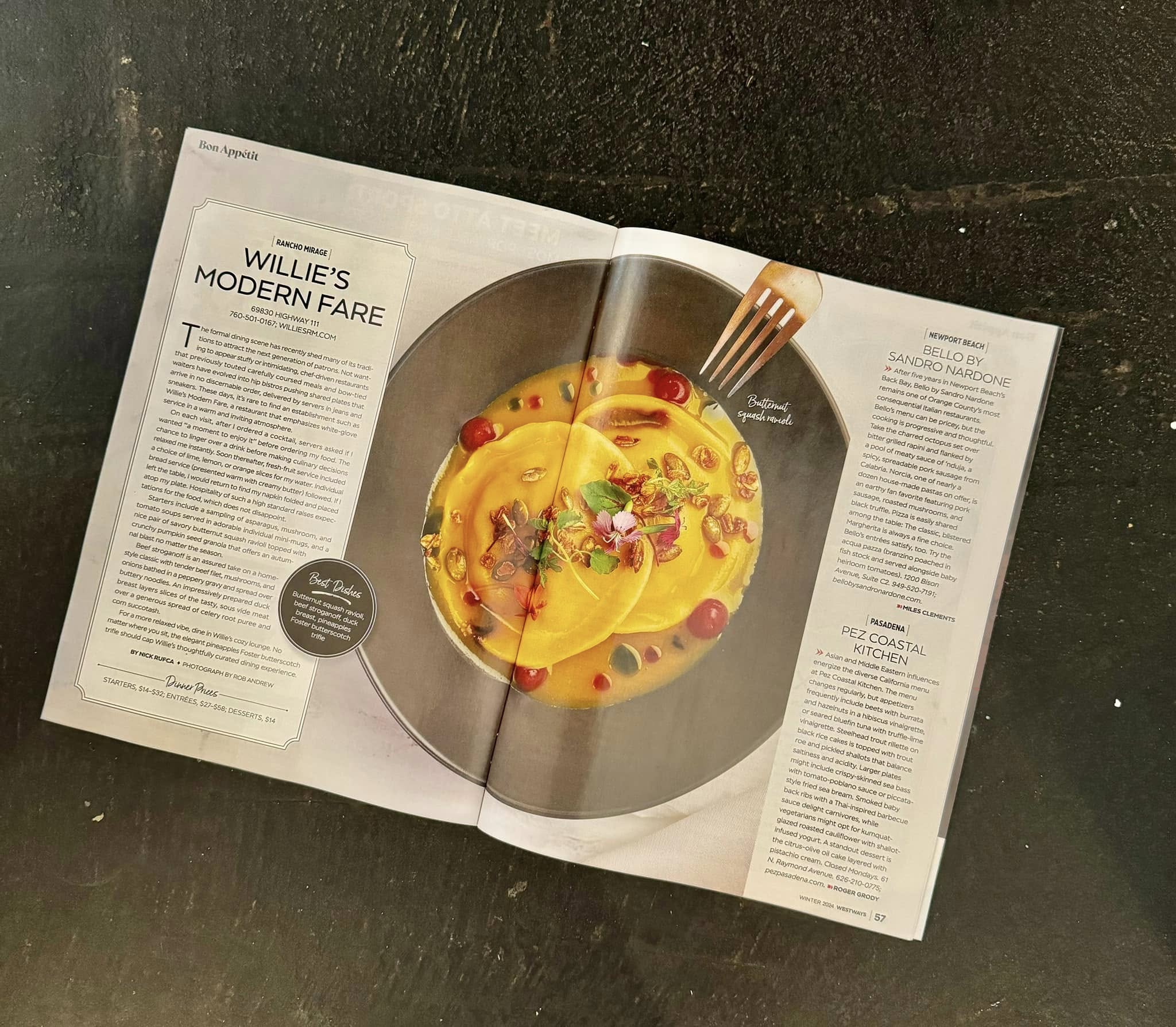 Willie's Modern Fare Rancho Mirage