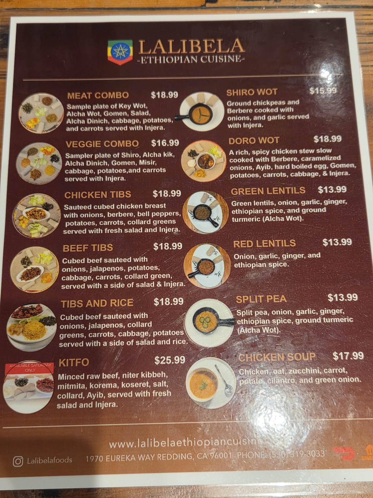 Lalibela | Ethiopian Cuisine Menu
