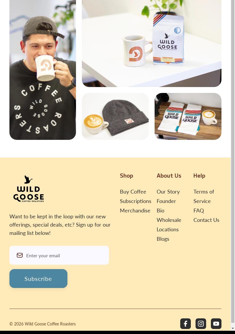 Wild Goose Coffee Roasters Menu