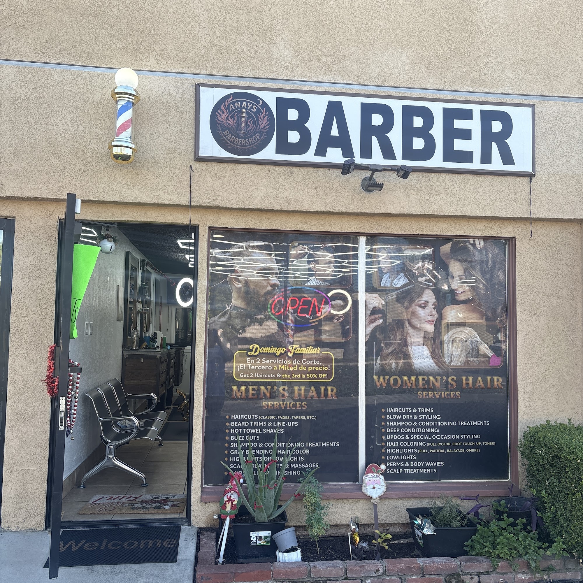 Anays Barbershop & Salon 1263 Brookside Ave, Redlands California 92373