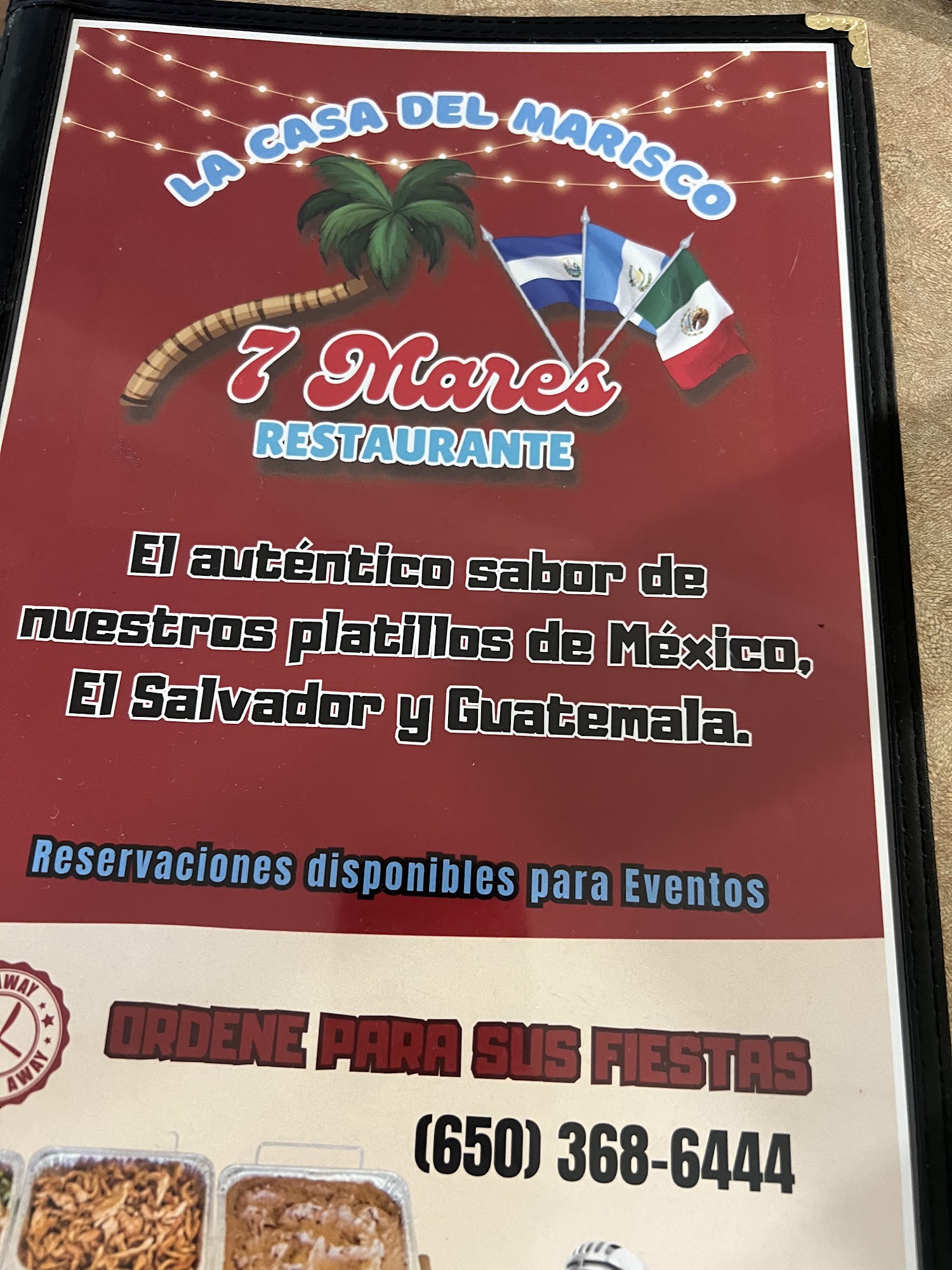 mariscos playa azul Menu