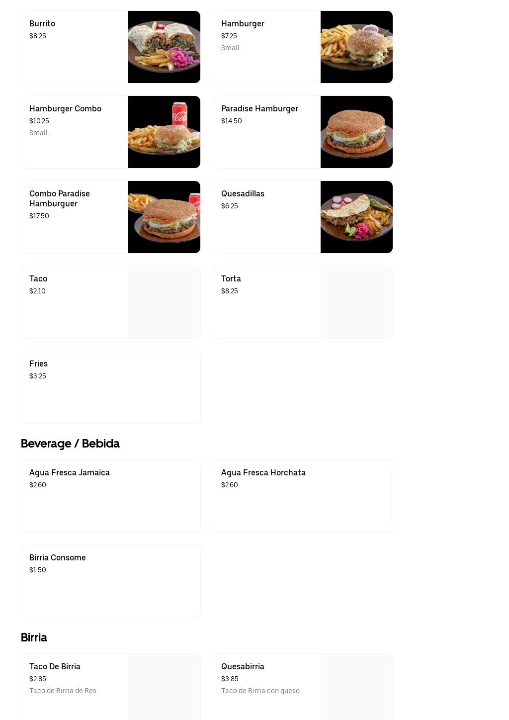 El Parrillazo Rialto Menu