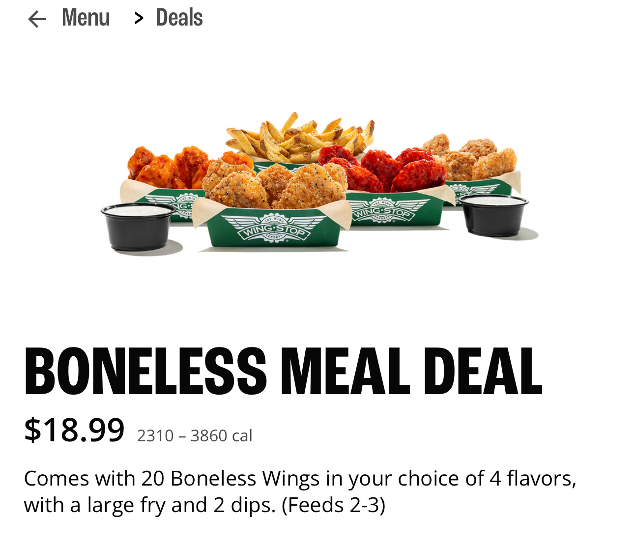 Wingstop Menu