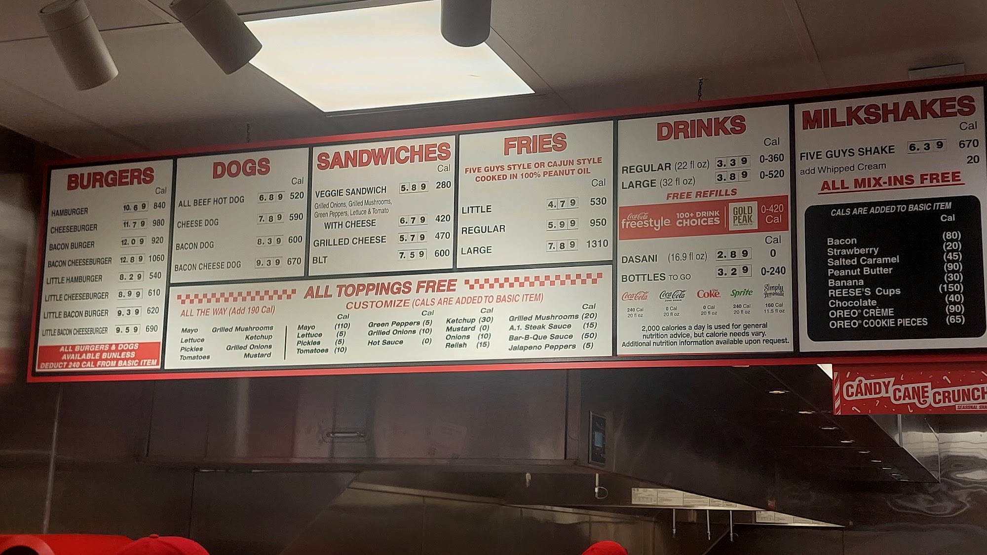 Five Guys Menu