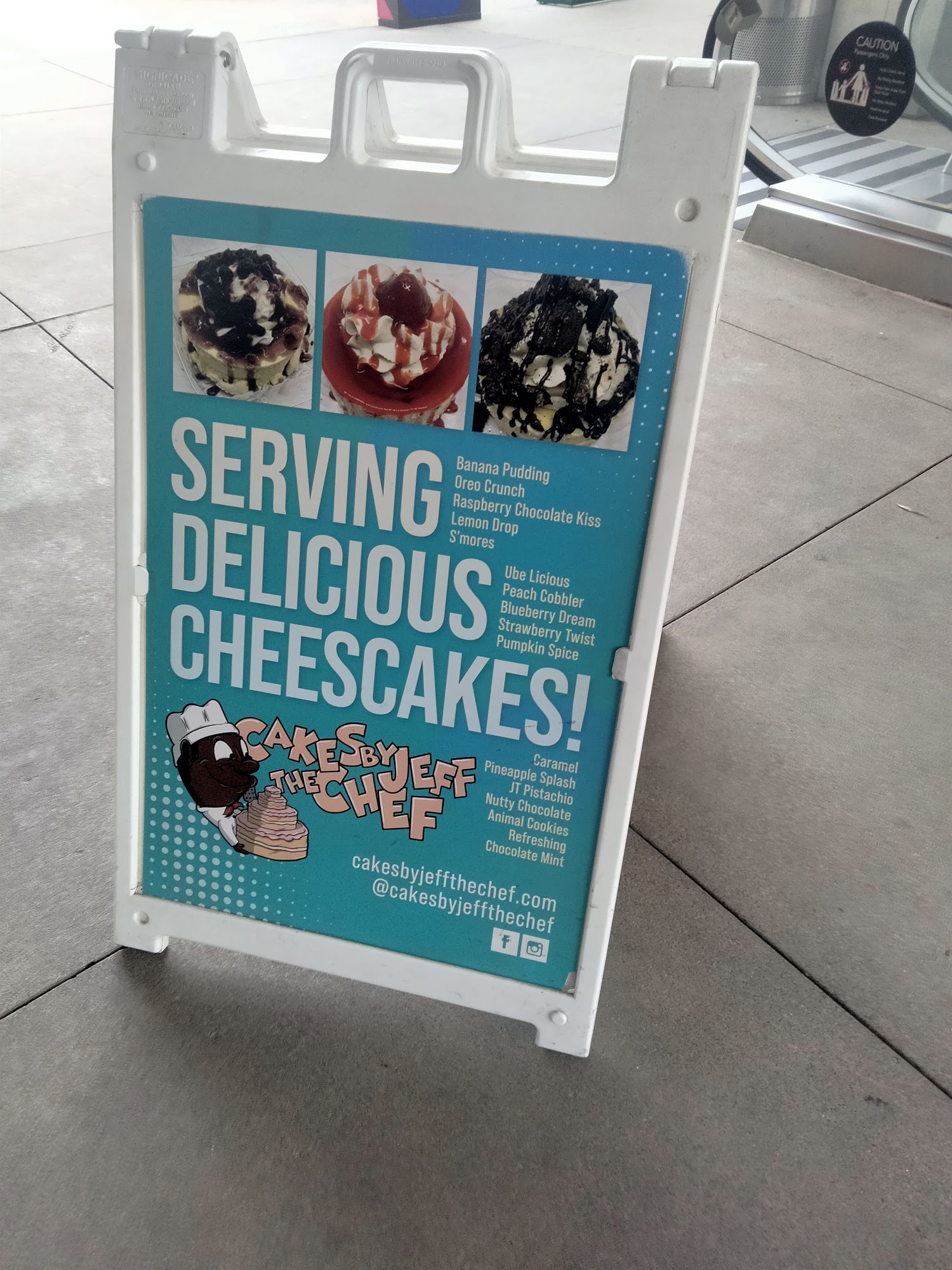 Cakes By Jeff The Chef Menu