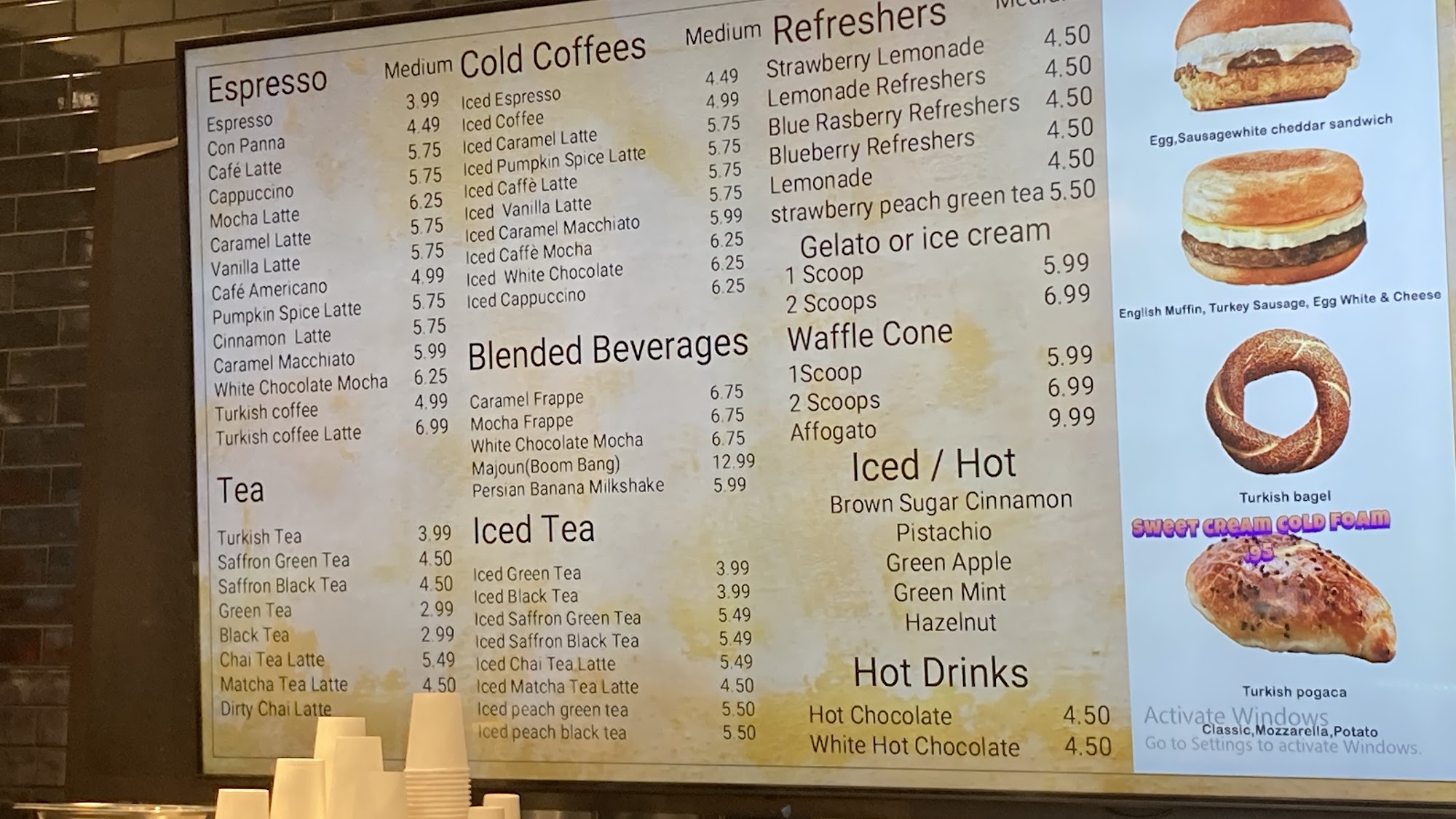 Eli cafe Menu