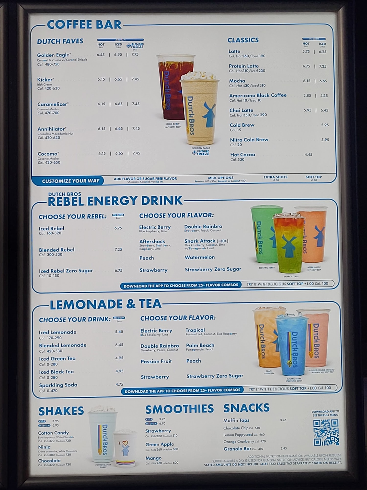 Dutch Bros Coffee Menu