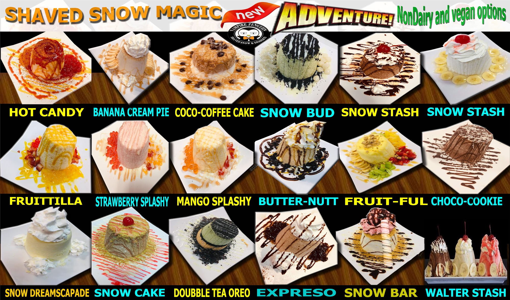 Vampire Penguin Sacramento Menu