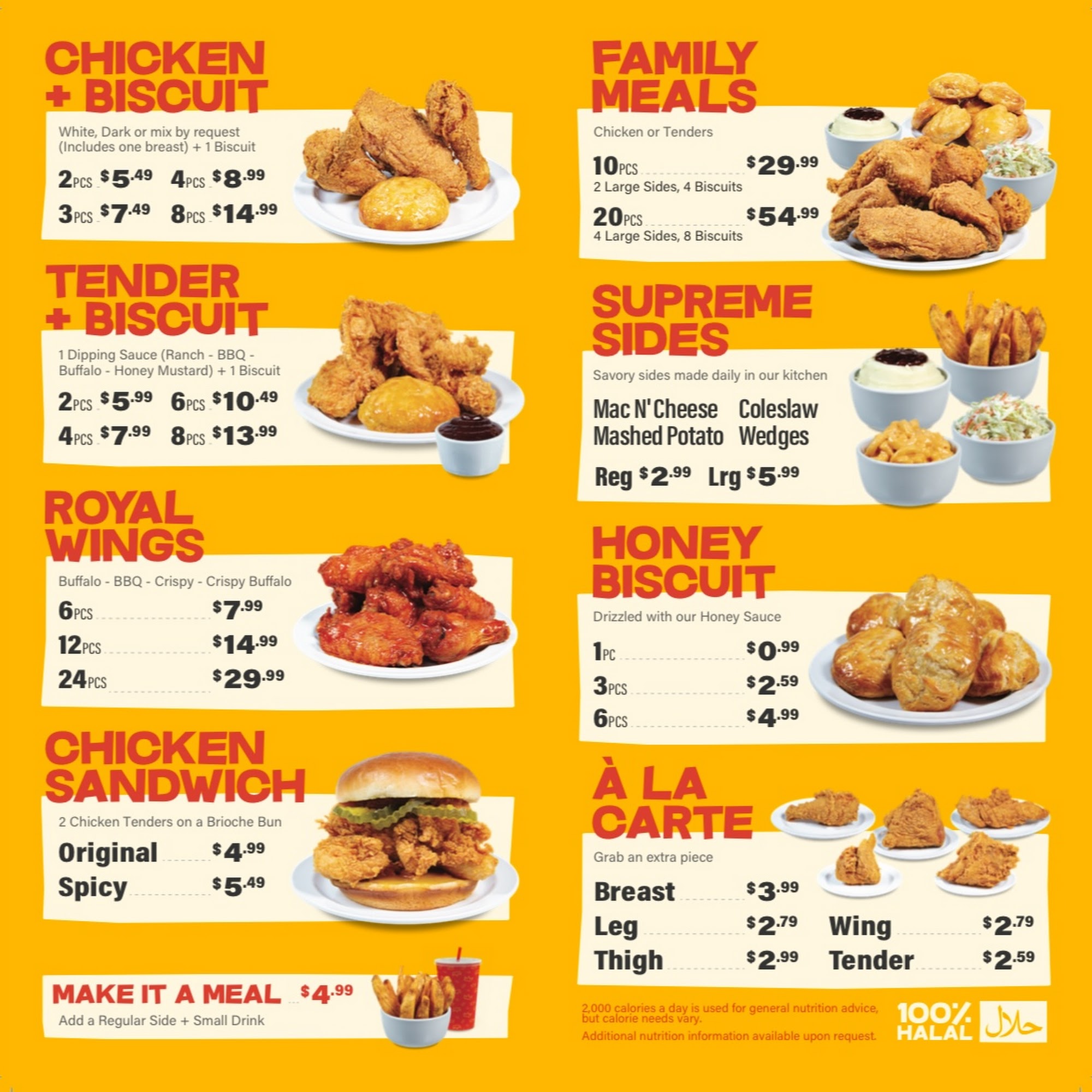Chicken King Menu
