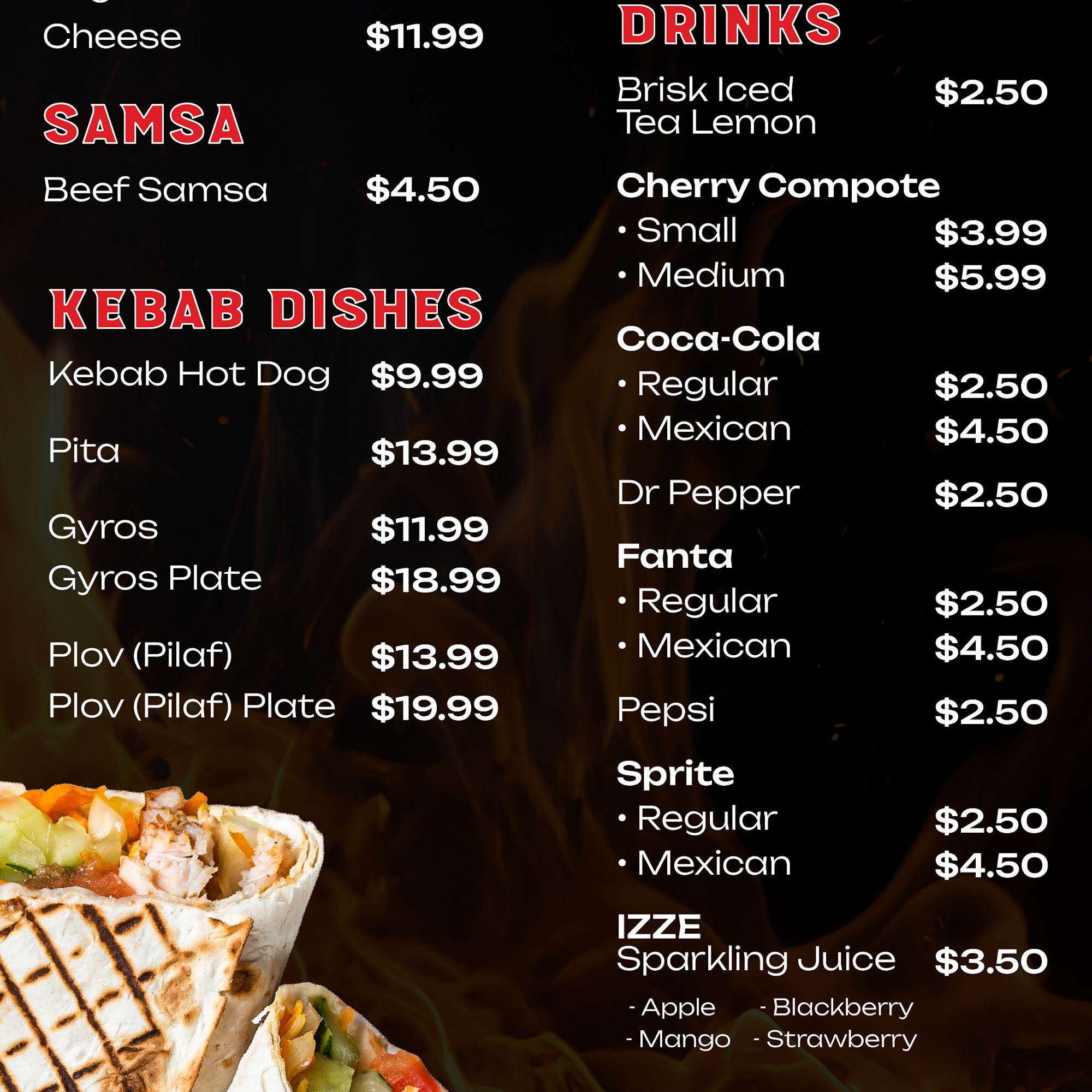 Kebab Grill – Halal Shawarma Menu
