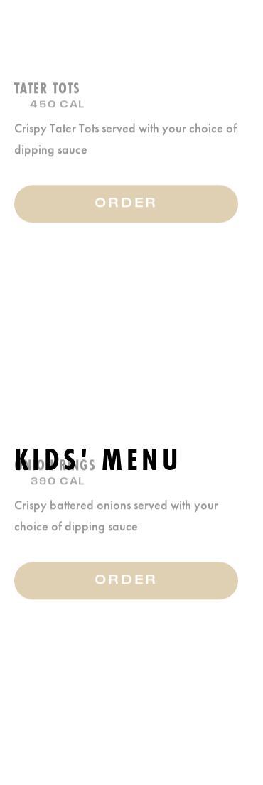 Wayback Burgers Menu