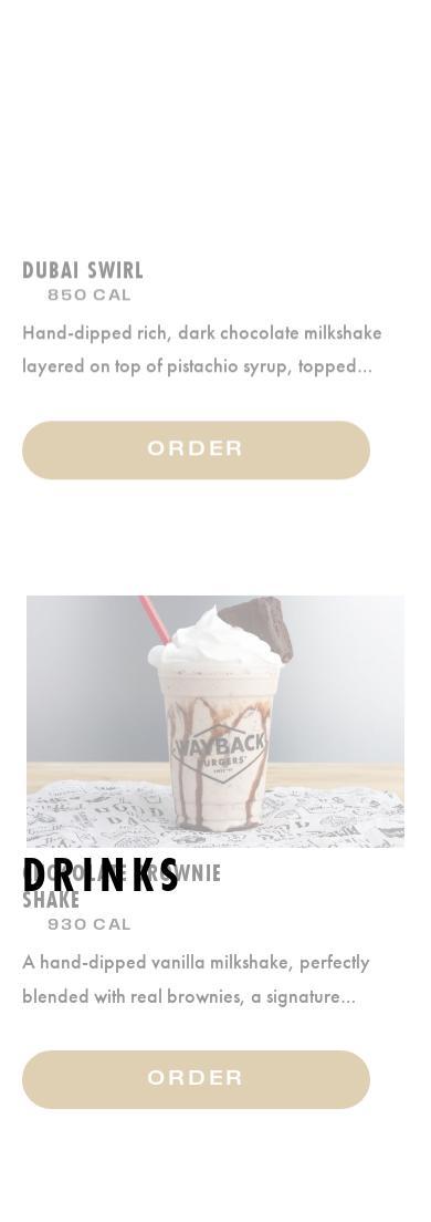 Wayback Burgers Menu