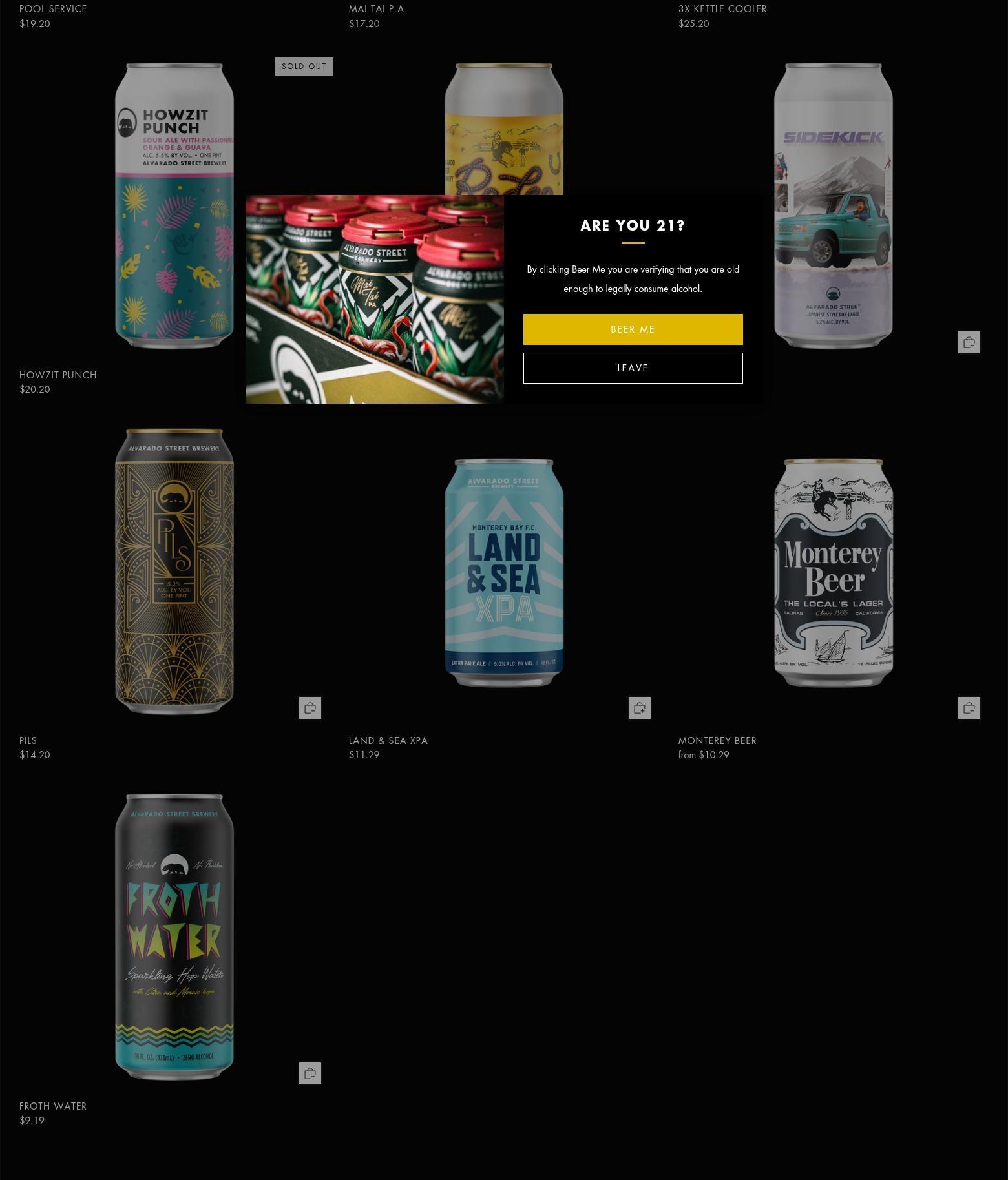 Alvarado Street Brewery: Production & Tasting Room Menu