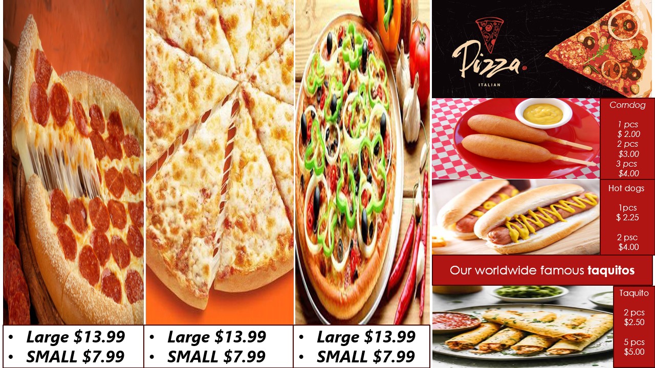 Bellarico Pizza Menu