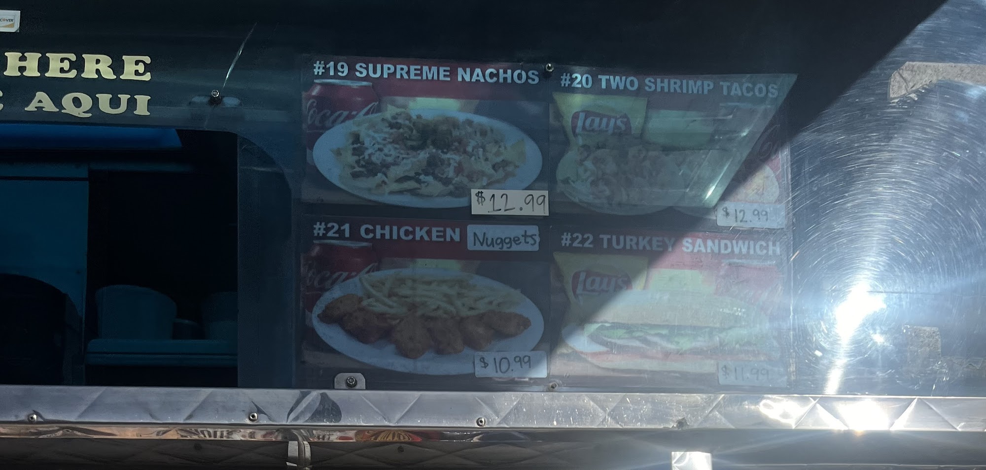 Tacos Diana Menu