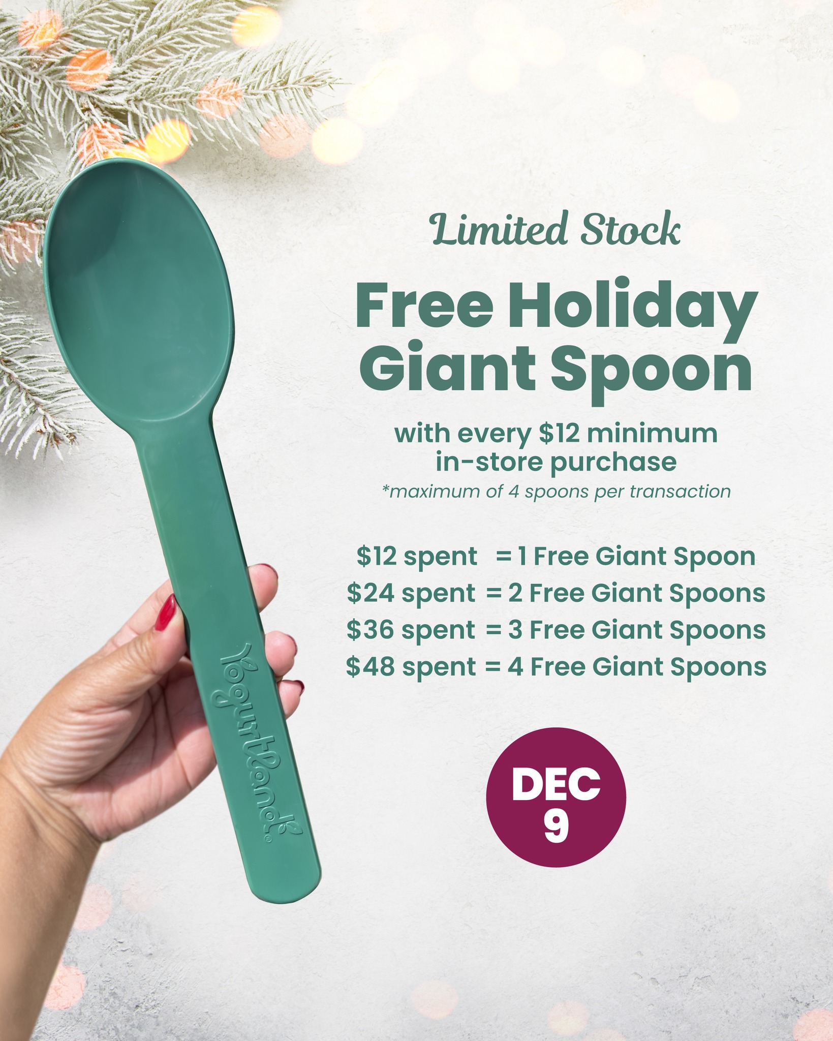 Yogurtland Genesee Menu