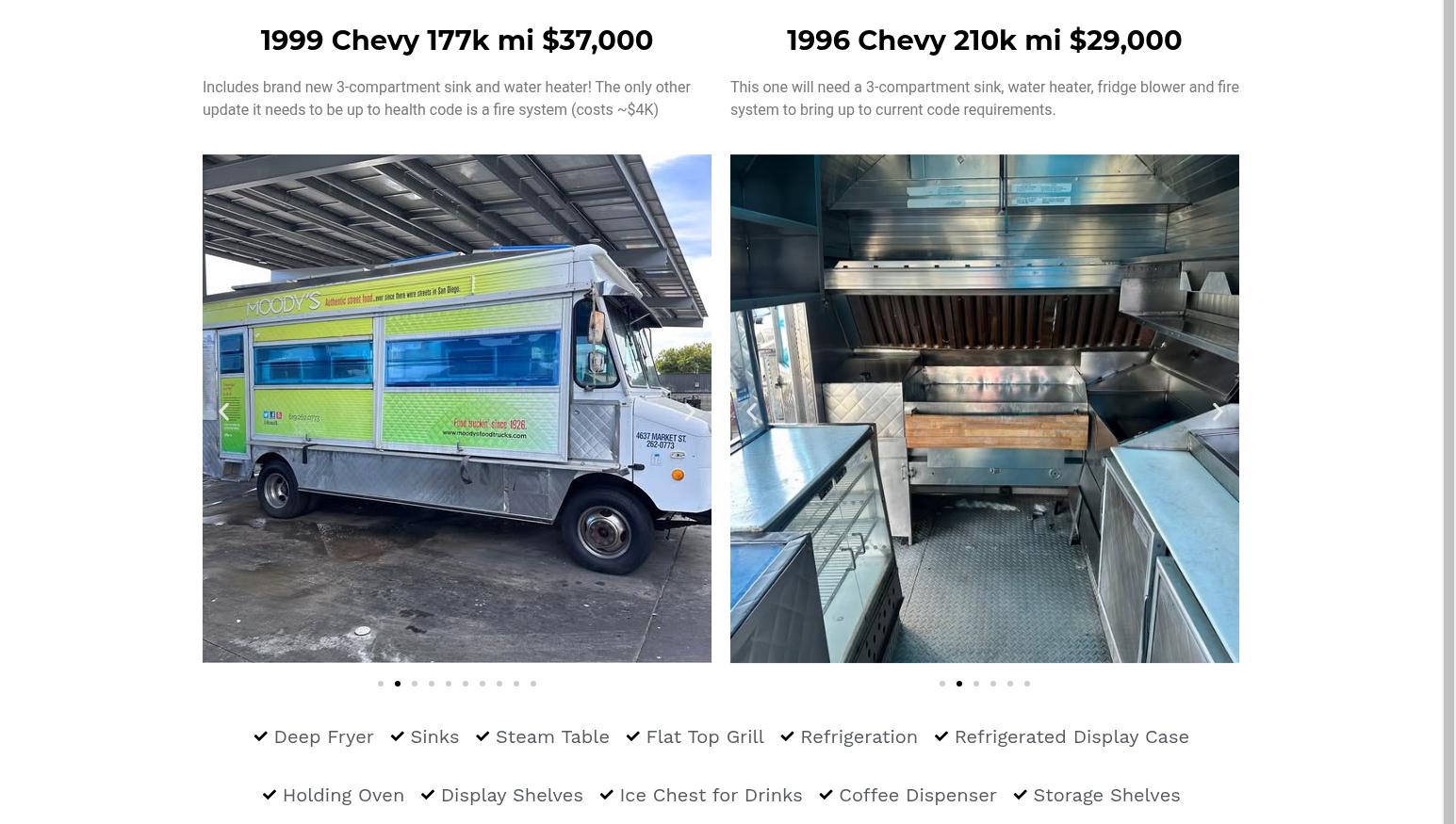 Moody's Food Trucks Menu