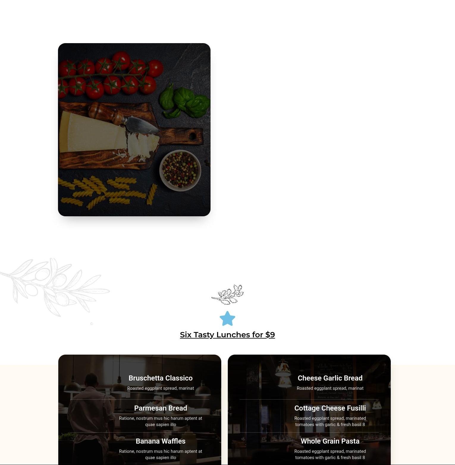 Pascucci Fine Foods Menu