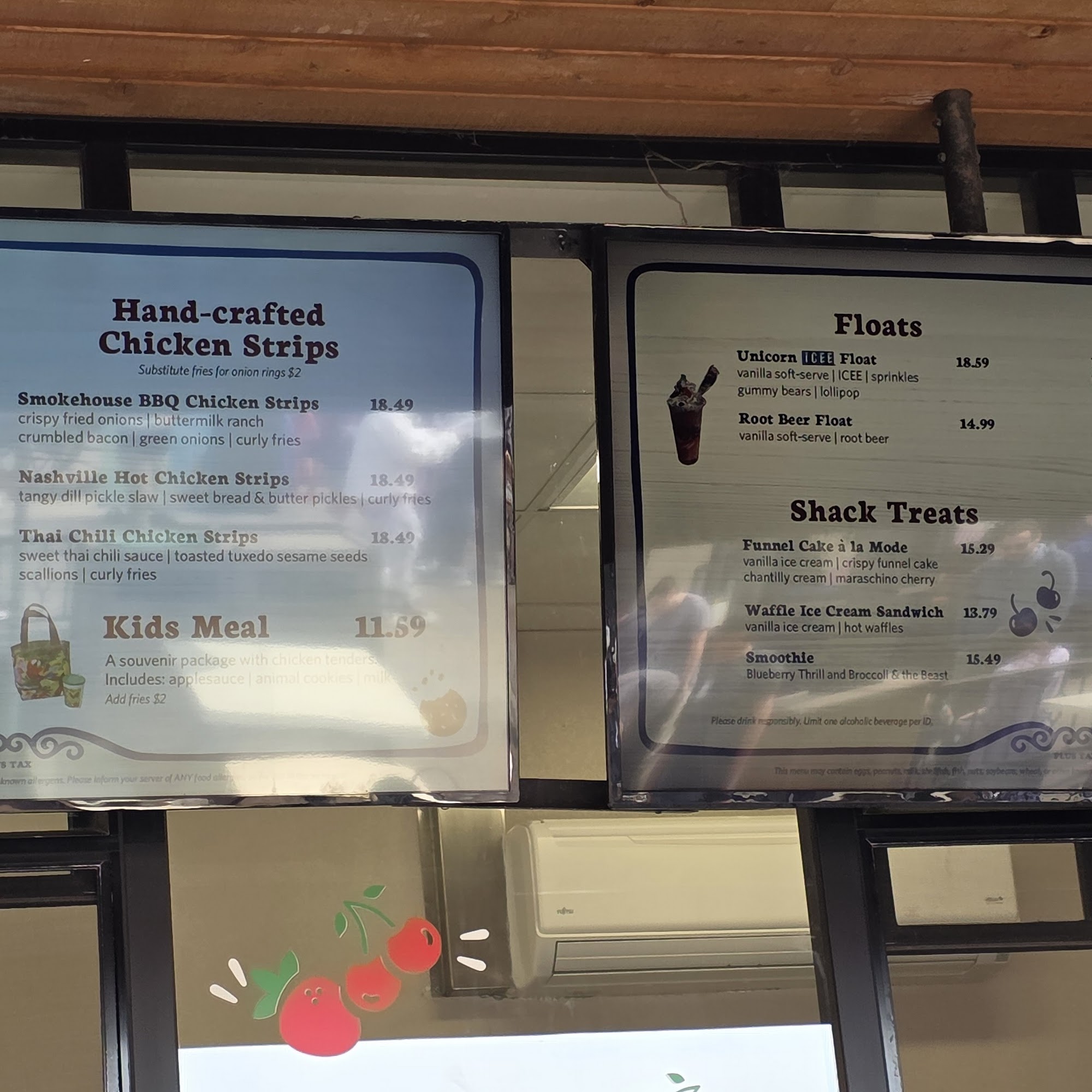 Sweet Shack Menu