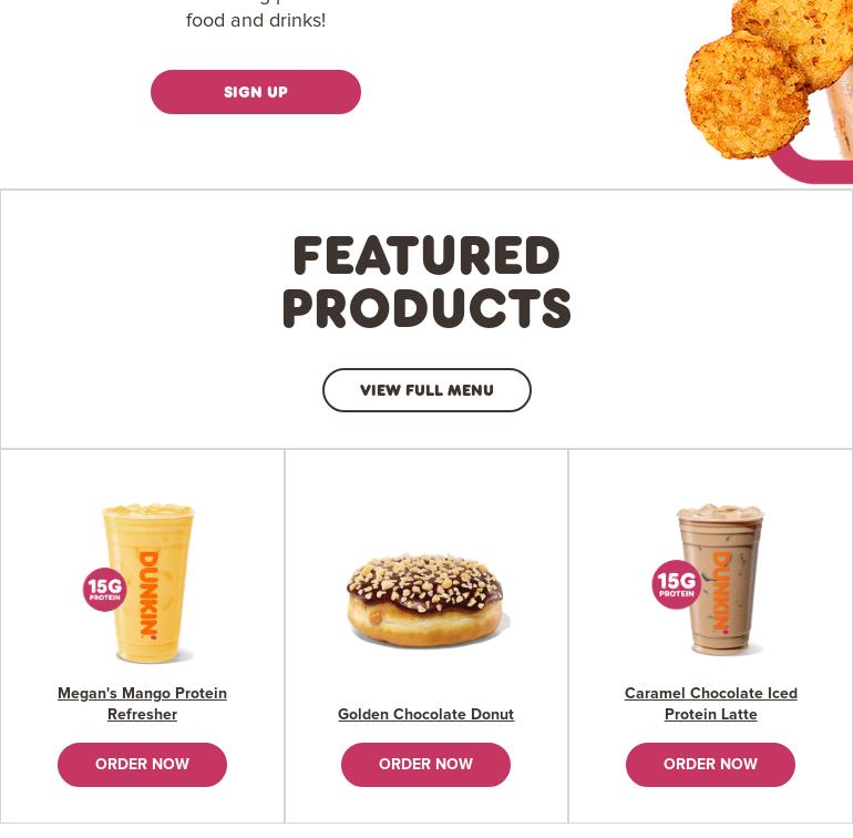 Dunkin' Menu