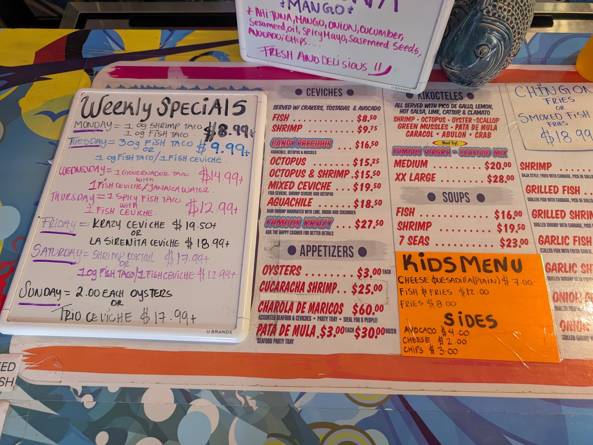 Kiko's Place restaurant Menu