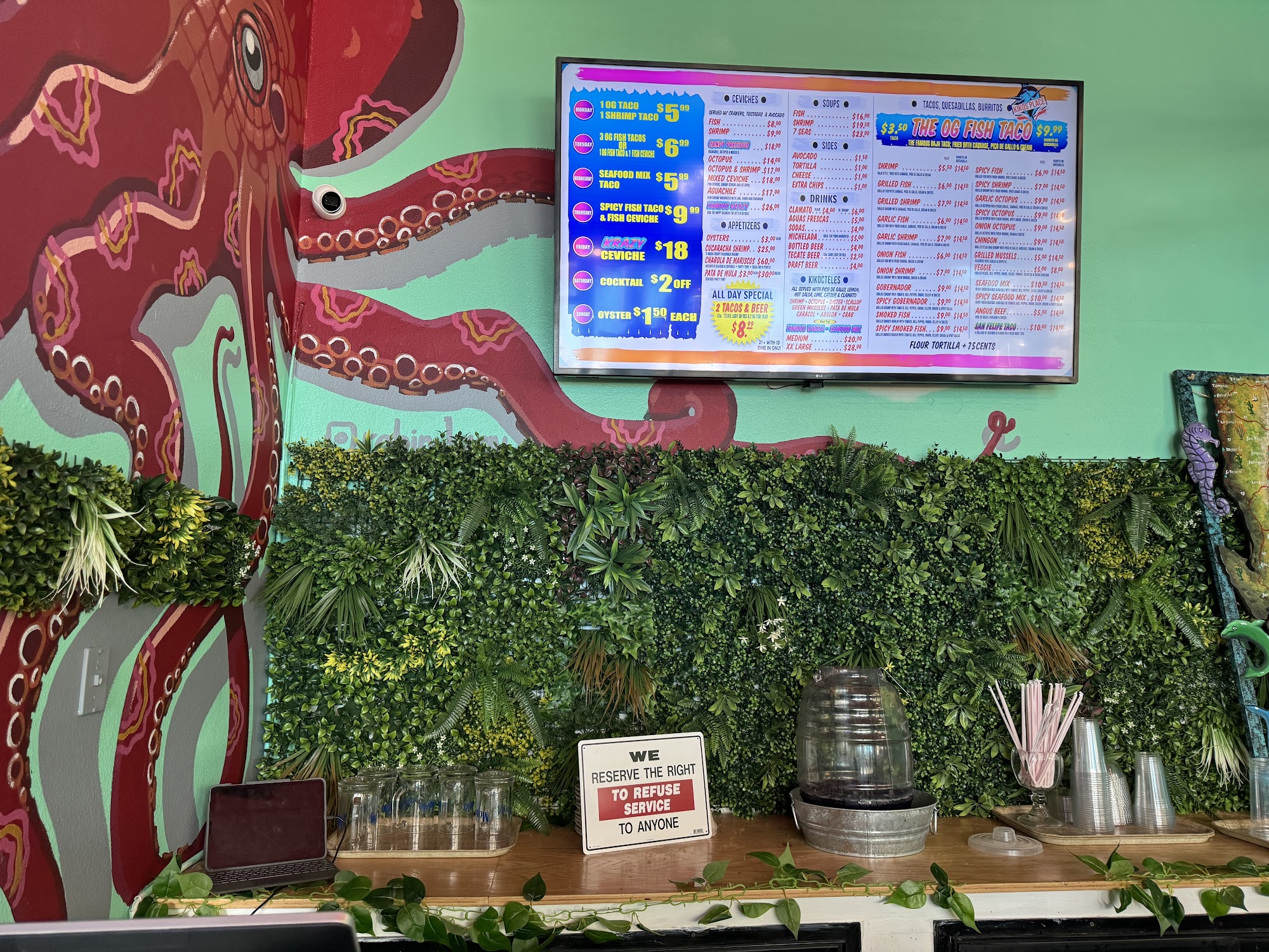 Kiko's Place restaurant Menu