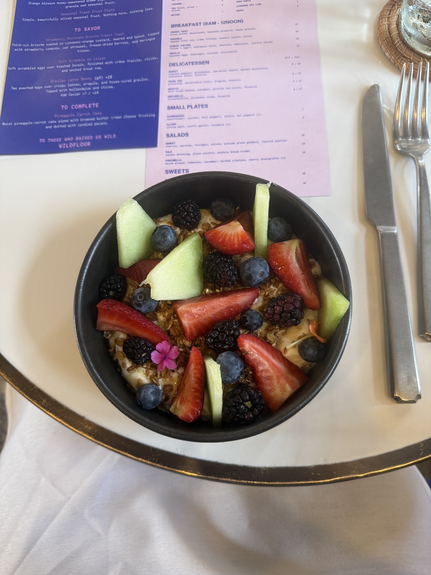 Wildflour Menu