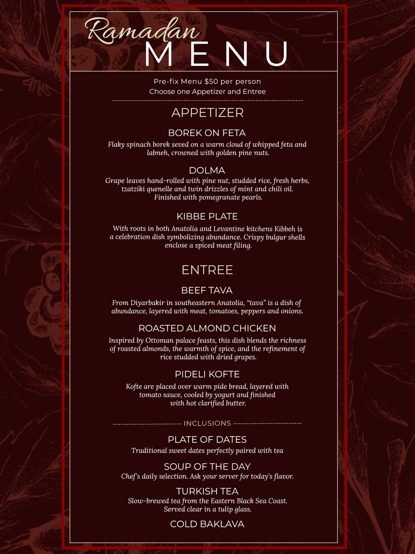 Tabac Plus Menu