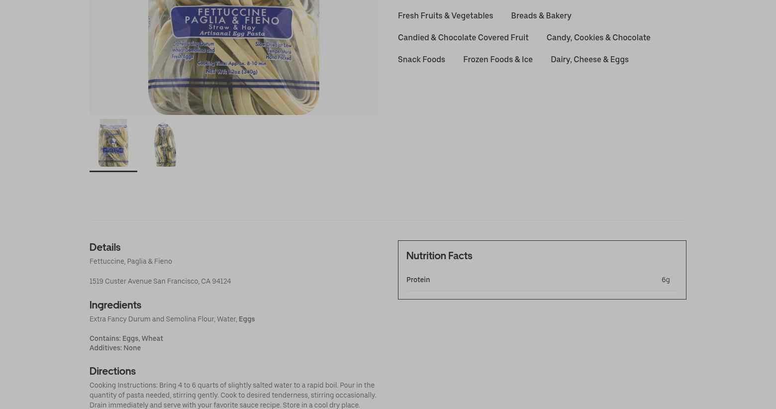 ​DOLCE ITALIA FOODS Menu