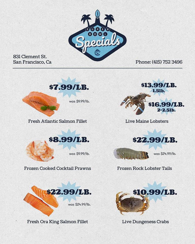 Seafood Center Menu