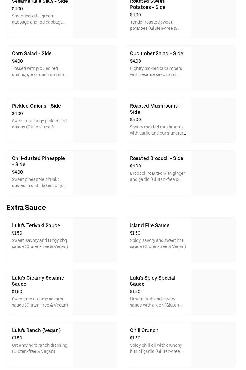 lulubowls (Hawaiian-Inspired Bowls - SoMa) Menu