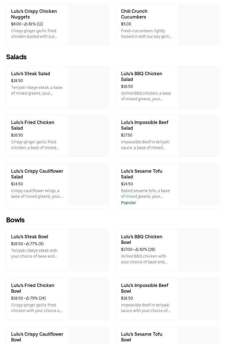 lulubowls (Hawaiian-Inspired Bowls - SoMa) Menu