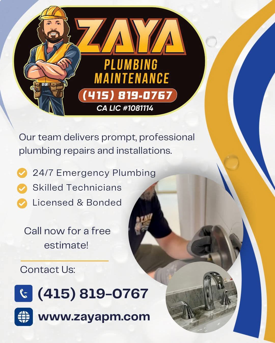 ZAYA Plumbing Maintenance