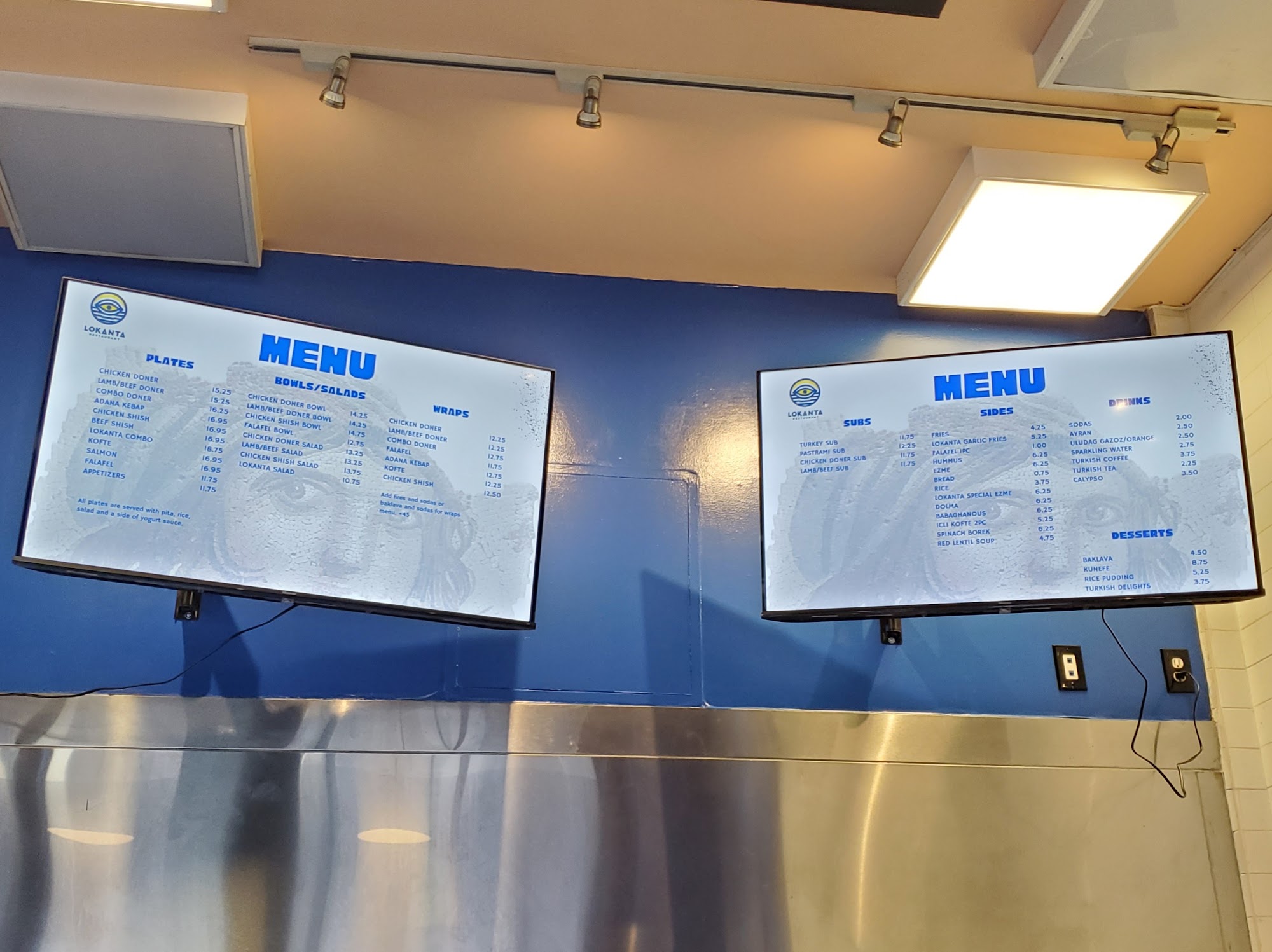 Lokanta Mediterranean restaurant Menu